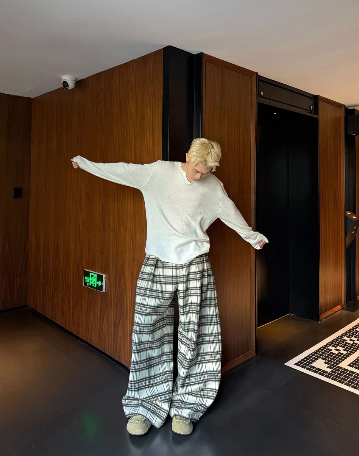 High-Weight Wool Custom Plaid Casual Pants